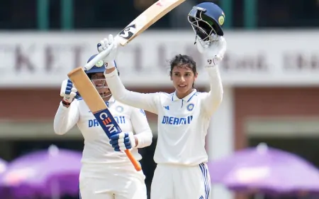 भारतीय महिला क्रिकेट टीम ने टेस्ट मैच में बनाया सबसे बड़ा स्कोर 