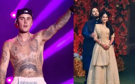 Justin Bieber  ने अनंत-राधिका के संगीत समारोह में अपने प्रसिद्ध गीतों 'पीचेस' और 'बेबी' से मचाई धूम