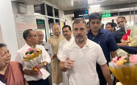 मणिपुर : जिरिबाम में राहत शिविरों के दौरे के बाद चुराचांदपुर रवाना हुए राहुल गांधी