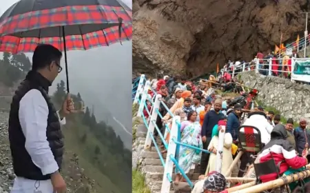 श्री अमरनाथ जी की यात्रा के लिए बालटाल बेस कैंप पहुंचे केंद्रीय मंत्री किरेन रिजिजू, स्वास्थ्य कैंप का भी किया निरीक्षण