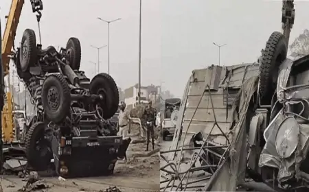 पंजाब के जालंधर में सड़क दुर्घटना, सेना के पांच जवान घायल