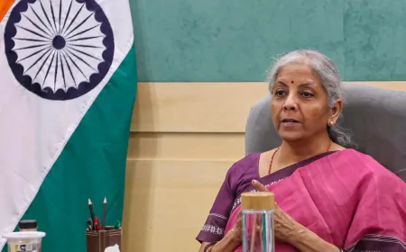 केंद्रीय वित्त मंत्री निर्मला सीतारमण बजट पेश करने से पहले पहुंचीं वित्त मंत्रालय