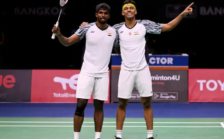 Paris Olympic 2024 : सात्विक और चिराग की जोड़ी ने बैडमिंटन की युगल स्पर्धा में दर्ज की जीत, लक्ष्य सेन ने भी जीत के साथ किया आगाज 