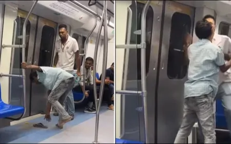 Delhi Metro में हो गई चप्पलबाजी! 2 युवक भिड़े तो मची अफरा-तफरी