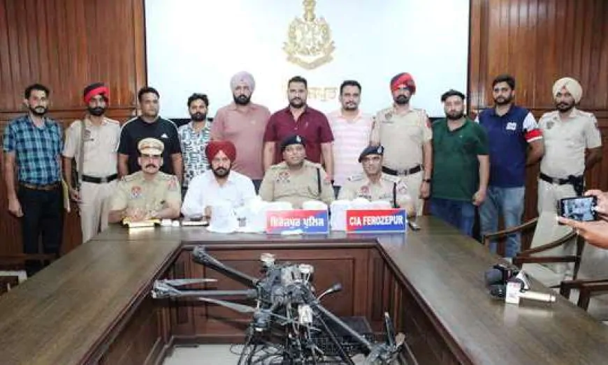 फिरोजपुर पुलिस ने ड्रग तस्करी के एक बड़े मामले में 3.6 किलोग्राम हेरोइन और हेक्सा ड्रोन के साथ 2 लोगों को किया गिरफ्तार