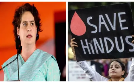 बांग्लादेश में हिंदुओं पर जारी हिंसाओं के बीच आया प्रियंका गांधी का पहला रिएक्शन, जाने क्या बोला ?