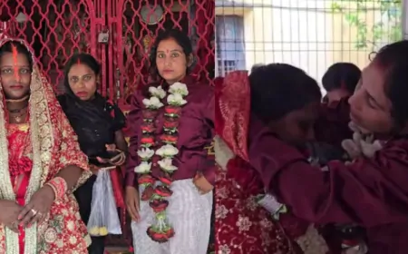 अनोखी शादी ! मामी ने भांजी की भरी मांग, साथ जीने मरने की खाई कसमें