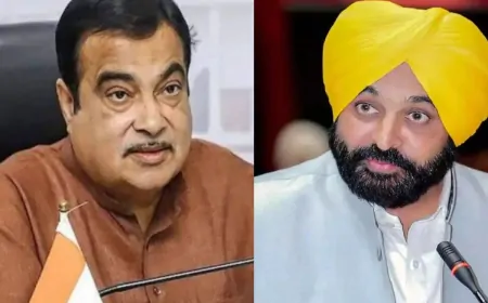 CM मान ने केंद्रीय मंत्री नितिन गडकरी के पत्र का दिया जवाब, दो, FIR में ठेकेदारों की गलतियां सामने आई