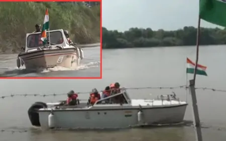 स्वतंत्रता दिवस से पहले BSF जवानों ने चिनाब नदी पर बढ़ाई चौकसी 