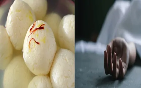रसगुल्ला खाया, गले में अटका, हो गई मौत
