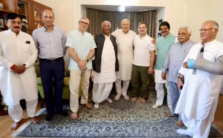 राहुल गांधी ने फारूक अब्दुल्ला से की मुलाकात, कांग्रेस और NC का हो सकता है गठबंधन?