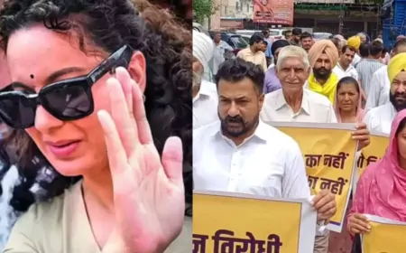 BJP सांसद कंगना रनौत के खिलाफ किसानों ने की कार्रवाई की मांग