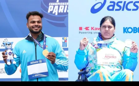 पेरिस पैरालिंपिक में ध्वजवाहक सुमित और भाग्यश्री उद्घाटन समारोह में करेंगे देश का प्रतिनिधित्व 