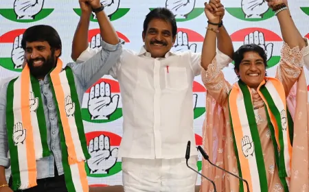 कांग्रेस ने जारी की उम्मीदवारों की लिस्ट, पहलवान विनेश फोगाट को जुलाना से बनाया प्रत्याशी 