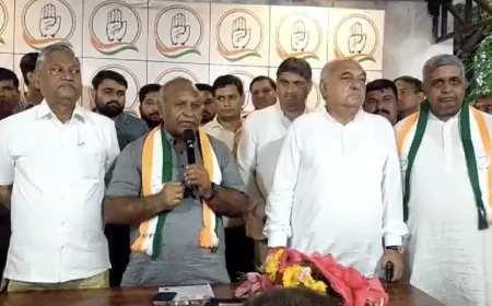 BJP के बागी नेता कर्णदेव काम्बोज ने कांग्रेस की ज्वाइन