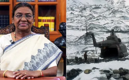 राष्ट्रपति द्रौपदी मुर्मू आज दुनिया के सबसे ऊंचे जंगी मैदान सियाचिन बेस कैंप का करेंगी दौरा