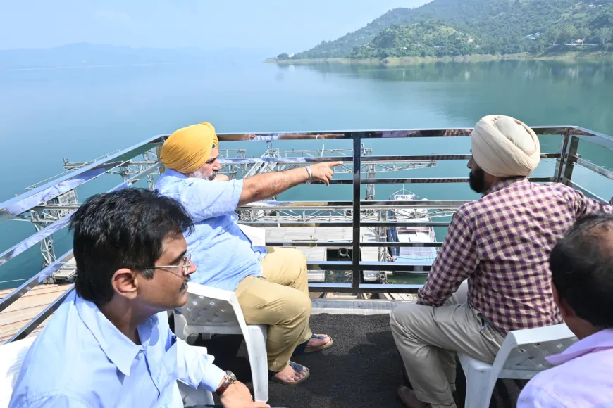 जल स्रोत मंत्री चेतन सिंह जौड़ामाजरा ने भाखड़ा डैम का किया निरीक्षण, रखरखाव और पानी के स्तर का लिया जायजा