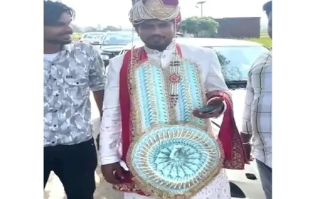 Haryana का 'जुझारू' मतदाता, वोट डालने मतदान केंद्र पहुंचा दूल्हा