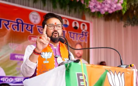 कांग्रेस सरकार देती कुछ नहीं है, बल्कि लोगों से टैक्स वसूलने की योजनाएं बनाती रहती है- अनुराग ठाकुर 