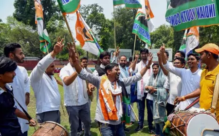 हरियाणा विधानसभा चुनाव : सभी सीटों पर वोटों की गिनती जारी, कांग्रेस पार्टी मुख्यालय में अभी से ही जीत का जश्न