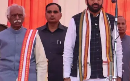 नायब सिंह सैनी ने दूसरी बार ली मुख्यमंत्री पद की शपथ