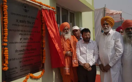 पंजाब: स्थानीय निकाय मंत्री द्वारा 8.5 करोड़ रूपये लागत की 4 एम.एल.डी. क्षमता के सीवेज ट्रीटमेंट प्लांट का उद्घाटन