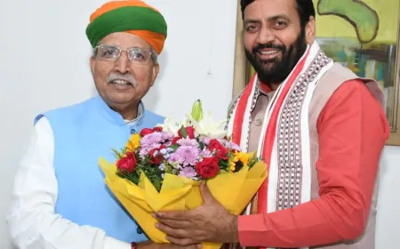केंद्रीय न्याय मंत्री अर्जुन राम मेघवाल ने सीएम नायब सैनी से की मुलाकात, कईं अहम मुद्दों पर हुई चर्चा 