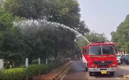 भिवानी में हवा हुई जहरीली, सांस लेना हुआ मुश्किल, जिला प्रशासन ने करवाया पानी का छिडक़ाव