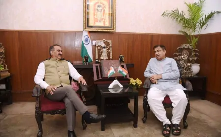 केंद्रीय मंत्री नितिन गड़करी से मिले सीएम सुक्खू, हिमाचल की सड़कों, पुलों व विभिन्न परियोजनाओं पर की चर्चा