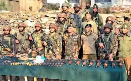 जम्मू-कश्मीर सुरक्षाबलों की बड़ी कार्रवाई, बड़ी आतंकी साजिश को नाकाम किया