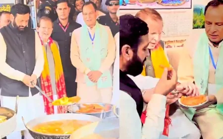 मुख्यमंत्री नायब सैनी ने खुद बनाई जलेबी, प्रदेश अध्यक्ष मोहन बड़ोली के साथ मिलकर चखा स्वाद