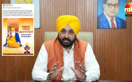 श्री गुरु नानक देव जी के प्रकाश पर्व पर मुख्यमंत्री मान ने दी बधाई, कहा..