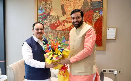 BJP के राष्ट्रीय अध्यक्ष जेपी नड्डा से मिले CM नायब सिंह सैनी, दिल्ली एयरपोर्ट पर हुई मुलाकात