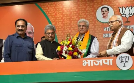 कैलाश गहलोत BJP में हुए शामिल, केंद्रीय मंत्री मनोहर लाल ने दिलाई सदस्यता