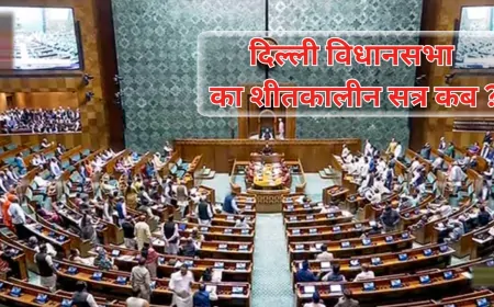 दिल्ली विधानसभा का शीतकालीन सत्र कब ? सत्र में उठाए जाएंगे ये बड़े मुद्दे