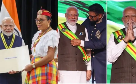 PM मोदी को मिला गुयाना और डोमिनका का सर्वोच्च सम्मान, बोले- यह केवल मेरा नहीं बल्कि भारत के 140 करोड़ लोगों का है सम्मान 