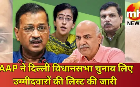 दिल्ली विधानसभा चुनाव: आम आदमी पार्टी ने जारी की पहली सूची, 11 उम्मीदवारों के नाम घोषित