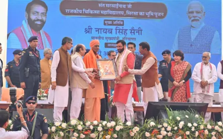 हरियाणा में जल्द खुलेंगे 5 नए मेडिकल कॉलेज, CM नायब सैनी ने मेडिकल कॉलेज के भूमि पूजन पर की घोषणा 