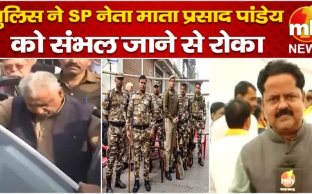 संभल मामले पर सियासत हुई तेज, संभल जा रहे समाजवादी पार्टी के नेता माता प्रसाद पांडेय को पुलिस ने रोका