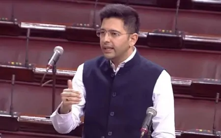 सांसद राघव चड्ढा ने संसद में वायु प्रदूषण का उठाया मुद्दा, समस्या से निजात पाने के लिए दिए सुझाव