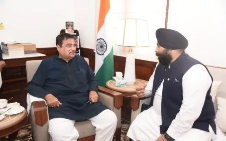 हरजोत सिंह बैंस की नितिन गडकरी से मुलाकात, श्री कीरतपुर साहिब से नंगल-ऊना बॉर्डर तक सड़क को चार-लेन बनाने की मांग