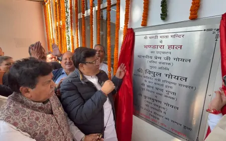 श्री चंडी माता मंदिर में अब श्रद्धालुओं को हर समय मिलेगा भंडारा- कैबिनेट मंत्री विपुल गोयल ने किया किचन का शुभारंभ