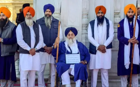 सुखबीर सिंह बादल ने श्री फतेहगढ़ साहिब में धार्मिक सजा का किया पालन, सुरक्षा में रही कड़ी चौकसी