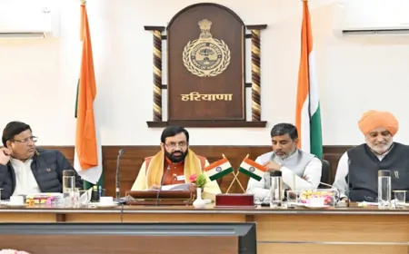 हरियाणा के कस्बों में बहेगी विकास की ब्यार, मुख्यमंत्री ने बुनियादी ढांचा परियोजनाओं के लिए 4549.19 लाख रुपए की दी मंजूरी