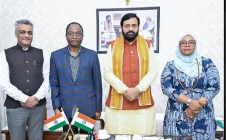 CM सैनी से मिला तंजानिया का प्रतिनिधिमंडल, तंजानिया ने आईटी व खेल क्षेत्र में कौशल प्रशिक्षण के लिए हरियाणा से मांगा सहयोग