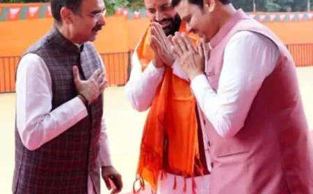 महाराष्ट्र के नए बने CM को नायब सैनी के साथ बधाई देने पहुंचे हरविंद्र कल्याण