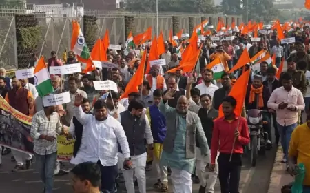 बांग्लादेश में हिंदुओं पर अत्याचार के विरोध में सनातन सुरक्षा मंच का पंचकूला में शांति मार्च