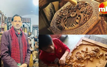 लकड़ी की नक्काशी का नायाब हुनर, 10 साल से महोत्सव में लोगों का दिल जीत रहे शिल्पकार जावेद