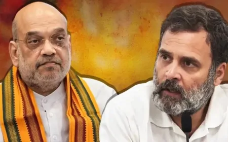 कांग्रेस पर बरसे अमित शाह, 'जिन्होंने हमेशा अंबेडकर का अपमान किया, वे भ्रम फैला रहे'