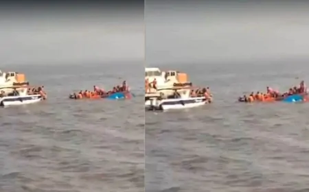 मुंबई में बड़ा हादसा, समुद्र में पलटी यात्रियों से भरी नाव, 13 की मौत